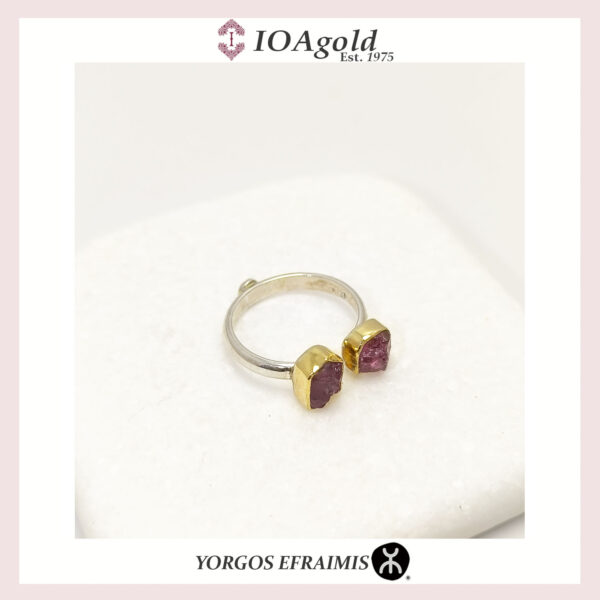 Ring with Tourmaline rough stones- EF.R.1.DA-2