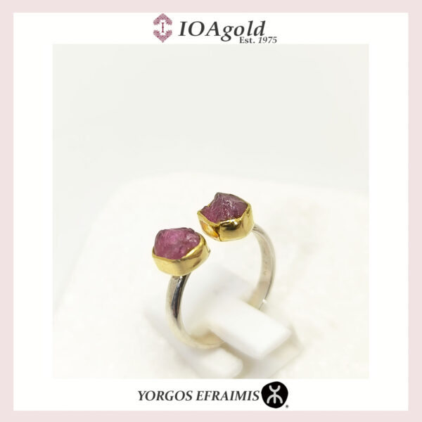 Ring with Tourmaline rough stones- EF.R.1.DA-2