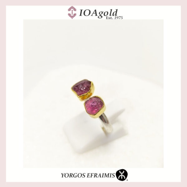 Ring with Tourmaline rough stones- EF.R.1.DA-2