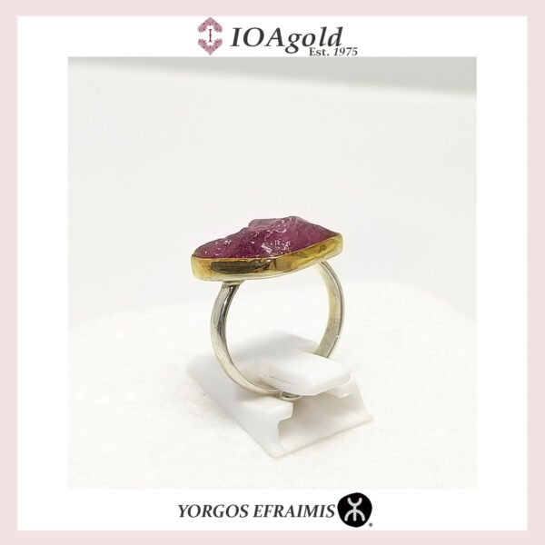 Ring with Tourmaline rough stone- EF.R.1.DA-3