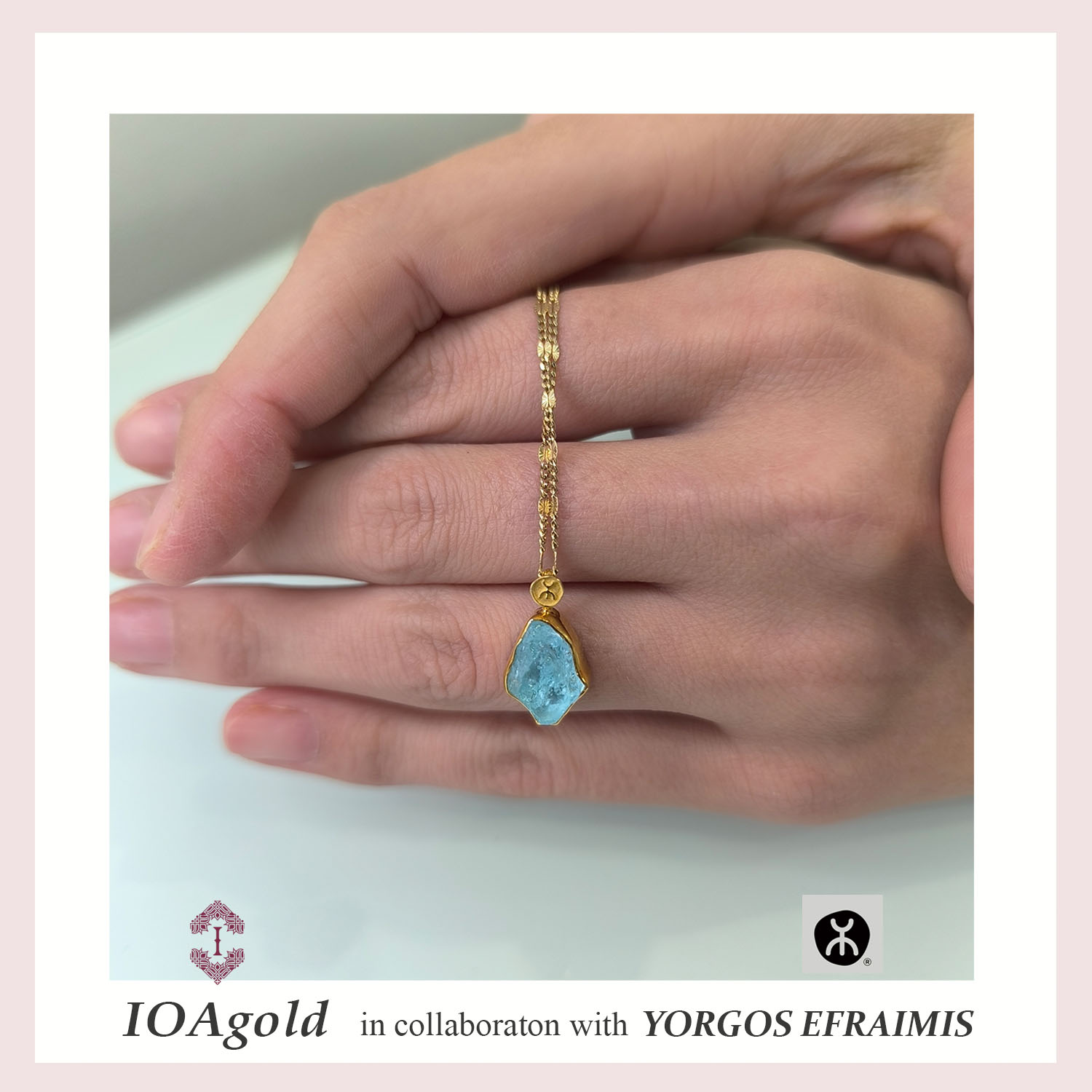 Efr- gold pendant Blue Topaz Efr- gold pendant Blue Topaz