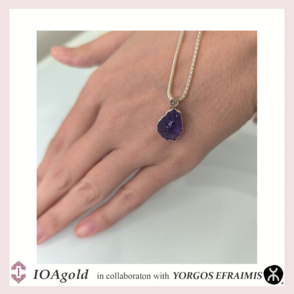 Amethyst stone silver pendant-efr.s.pend.amethyst1