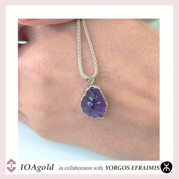 Amethyst stone silver pendant-efr.s.pend.amethyst1