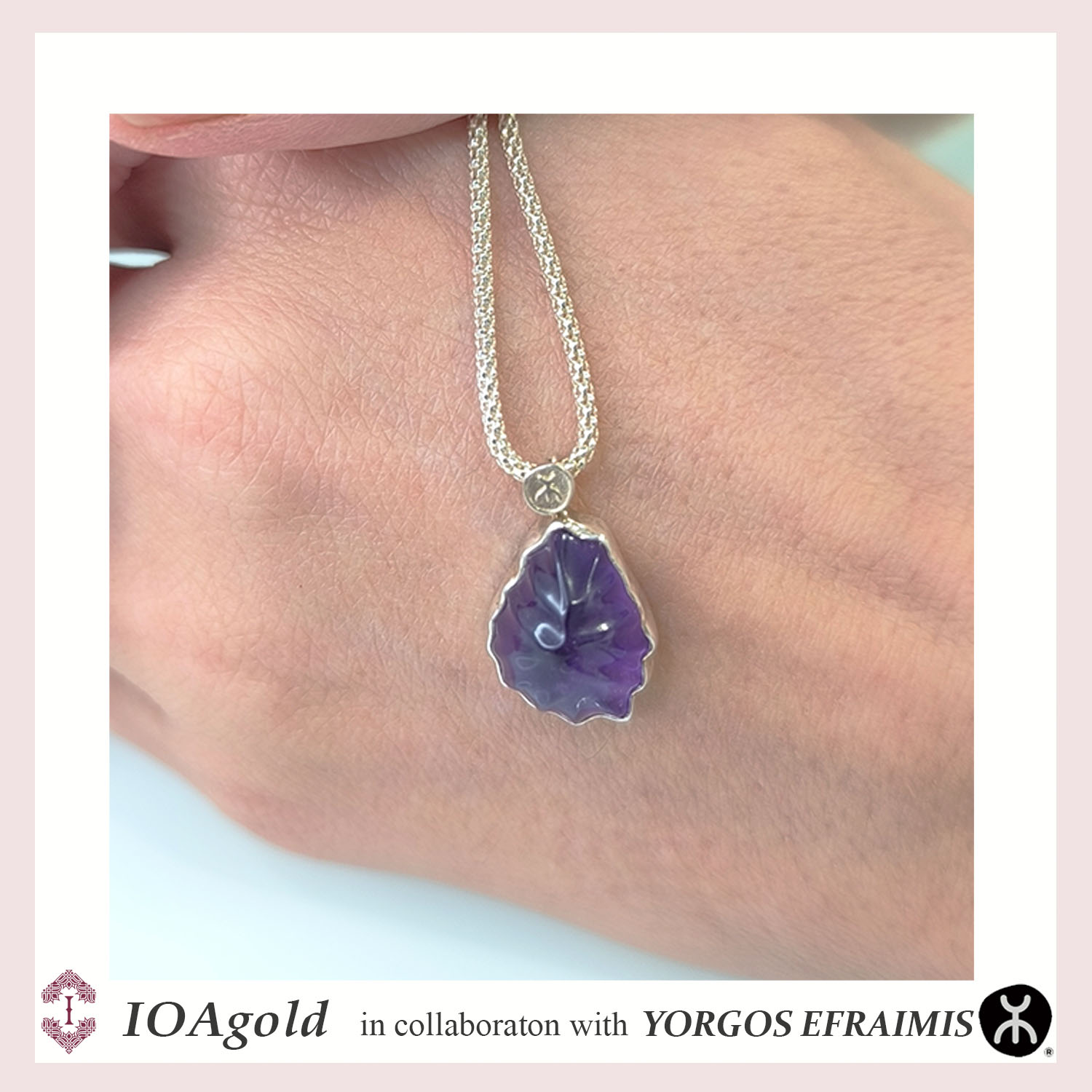 Efr- silver pendant Amethyst close up Efr- silver pendant Amethyst close up