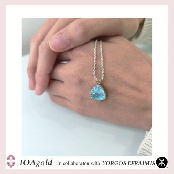 Blue Topaz stone silver pendant-efr.s.pend.BT3