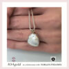 Efr- silver pendant Pearl close up Efr- silver pendant Pearl close up