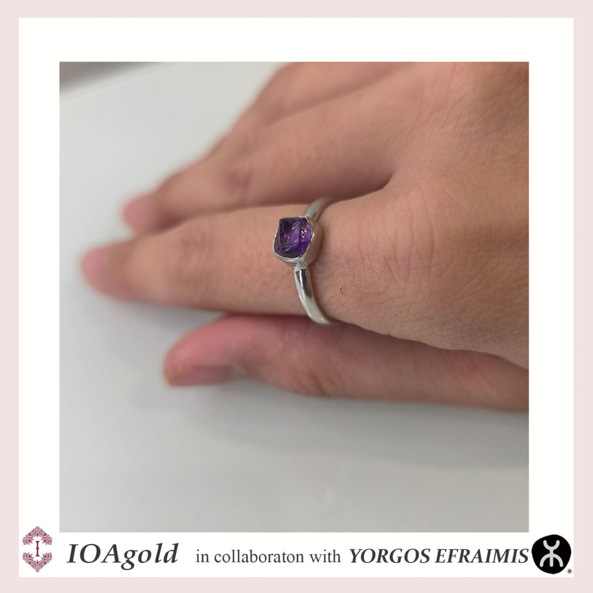 Efr- silver ring Ametyst small
