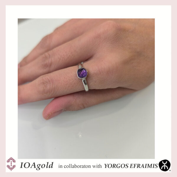 Ring with Amethyst stone -EF.R.1.DA-5