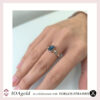 Efr- silver ring Blue topaz small