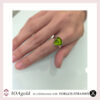 Efr- silver ring Peridot rough
