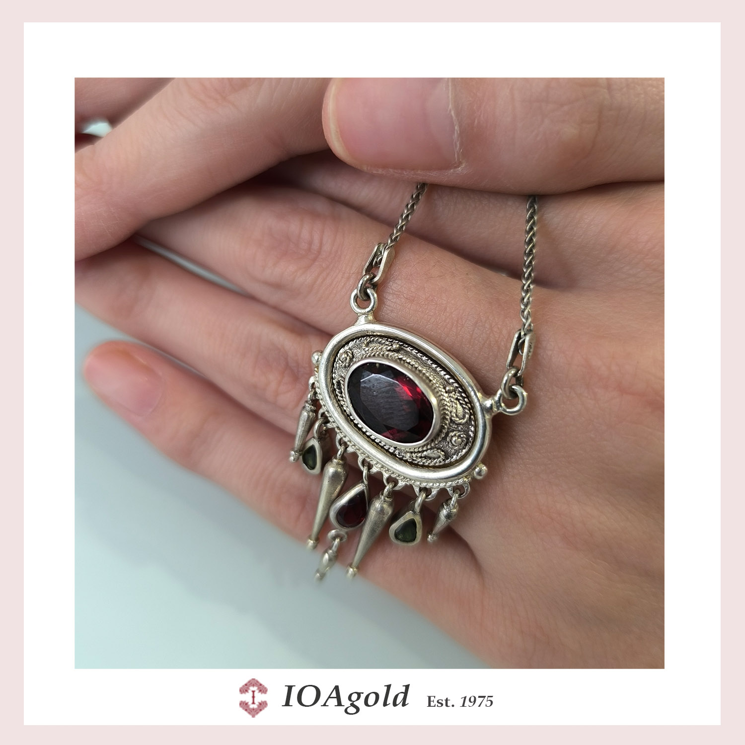 Fa-pendant oval big – tourmaline a