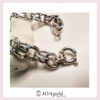 Garibaldi silver bracelet OVAL link flat polished a Garibaldi silver bracelet OVAL link flat polished a