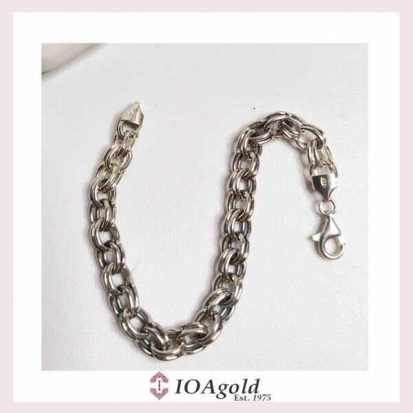 Bracelet silver polished – Garibaldi design