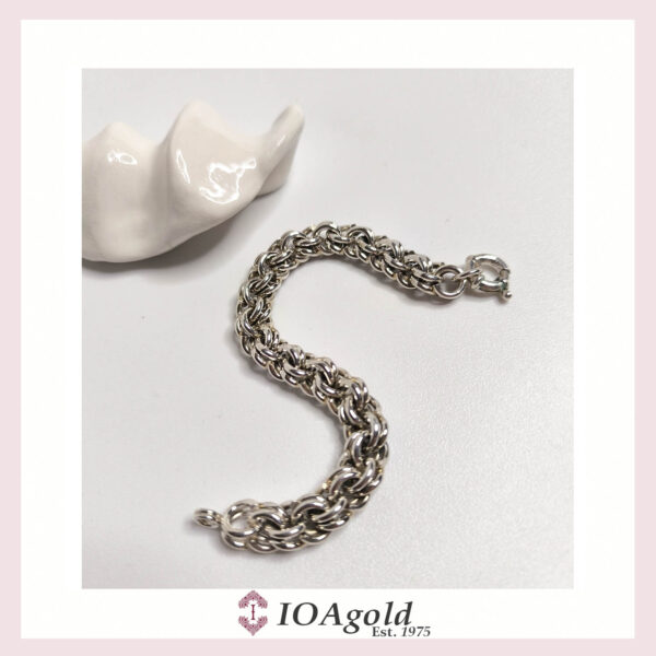 Bracelet silver polished – Garibaldi design