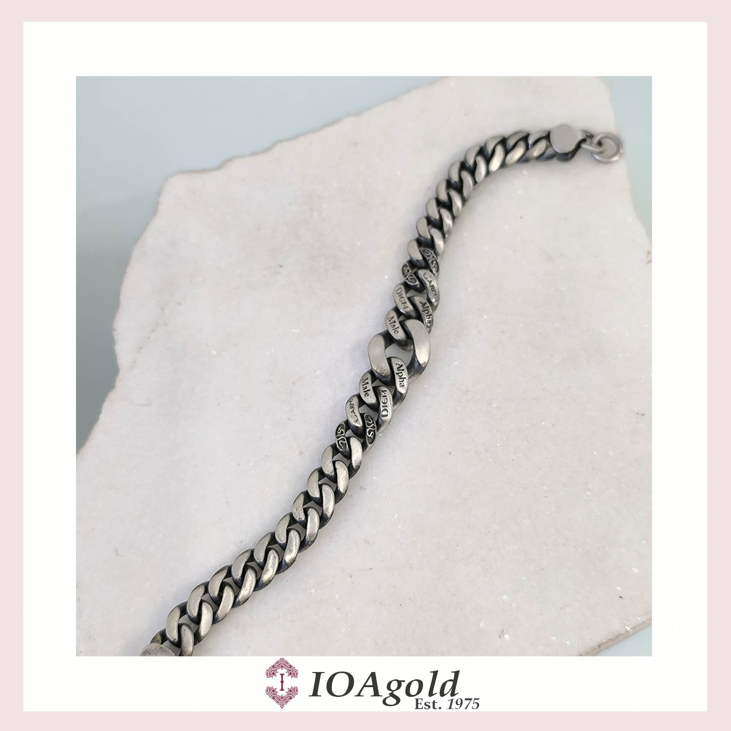 IOA-alpha male cuban bracelet – matte b IOA-alpha male cuban bracelet – matte b