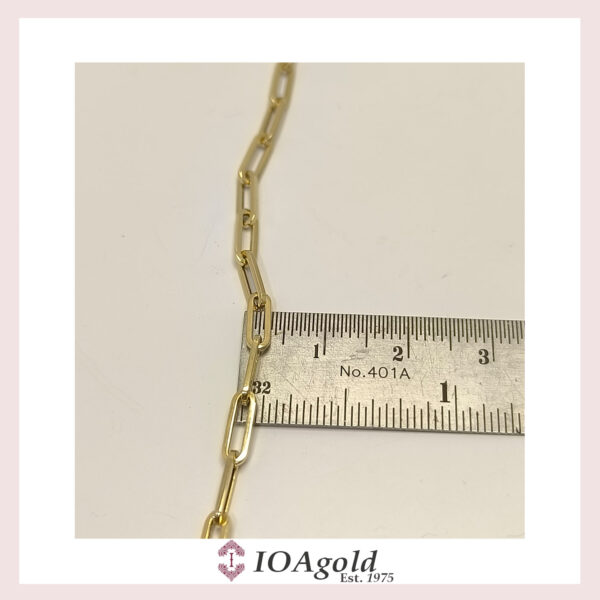 Gold 14k ”Papper clip”  bracelet – stam1