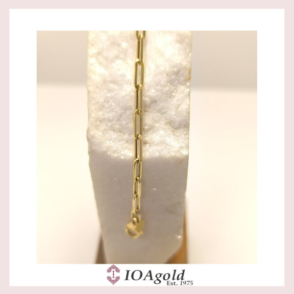 Gold 14k ”Papper clip”  bracelet – stam1