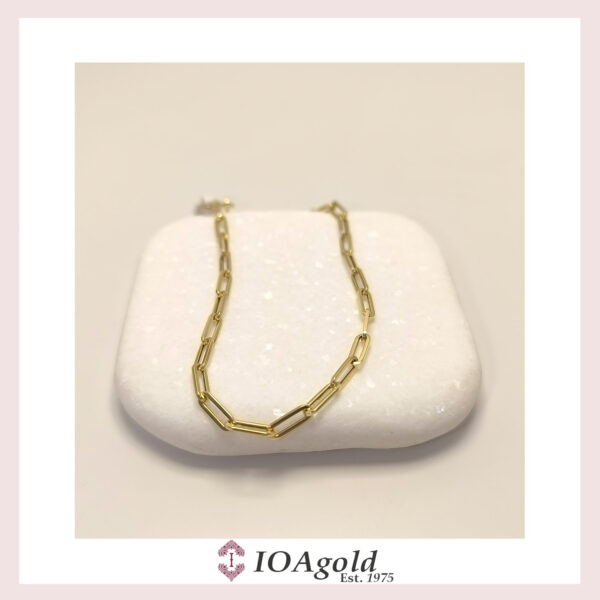 Gold 14k ”Papper clip”  bracelet – stam1