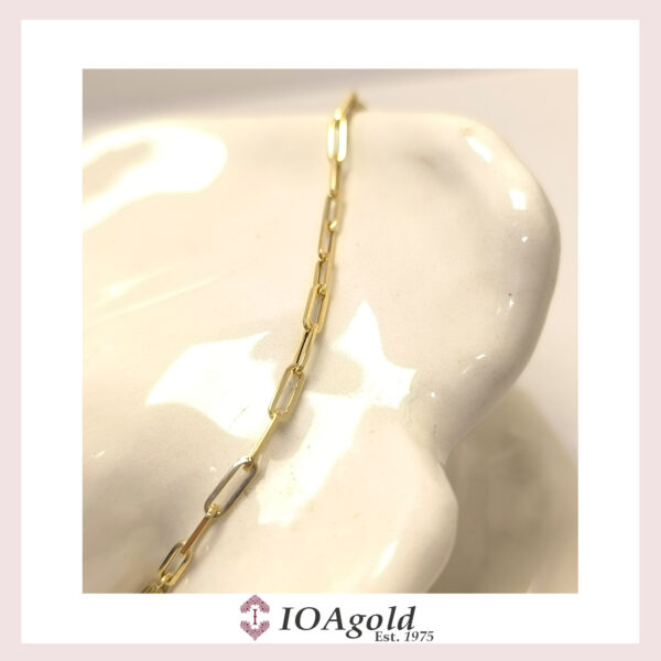 Gold 14k ”Papper clip”  bracelet – stam1