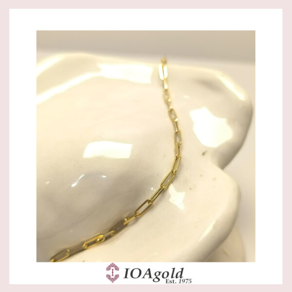 Gold 14k ”Papper clip”  bracelet – stam1