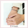aim-silver bracelet Oval link with zirconia stones b aim-silver bracelet Oval link with zirconia stones b