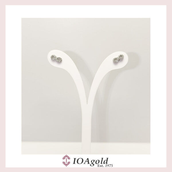 White gold 14k earrings-infinity