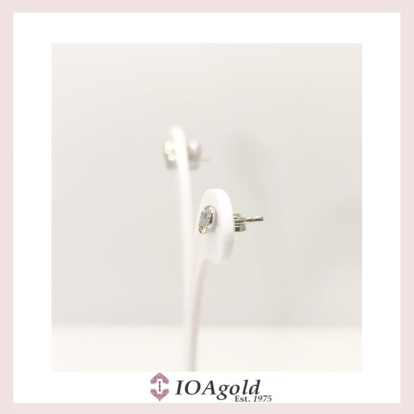White gold 14k earrings-infinity
