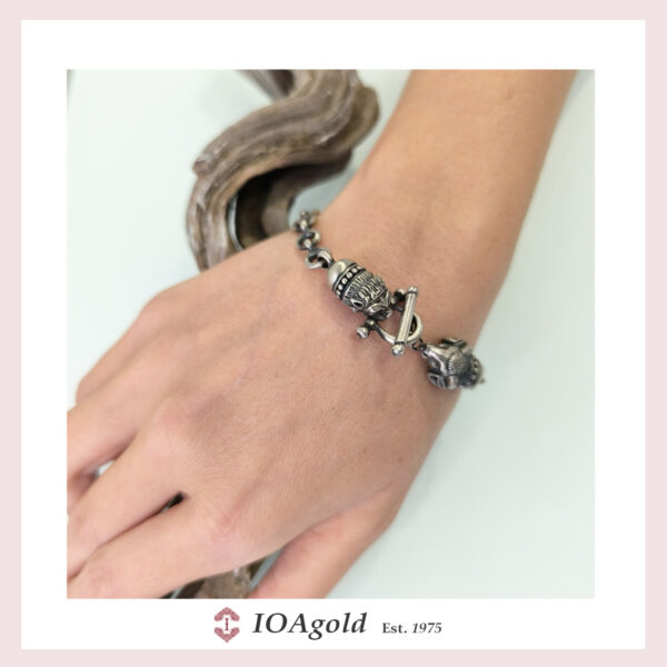 Bracelet with lion and wild ram heads