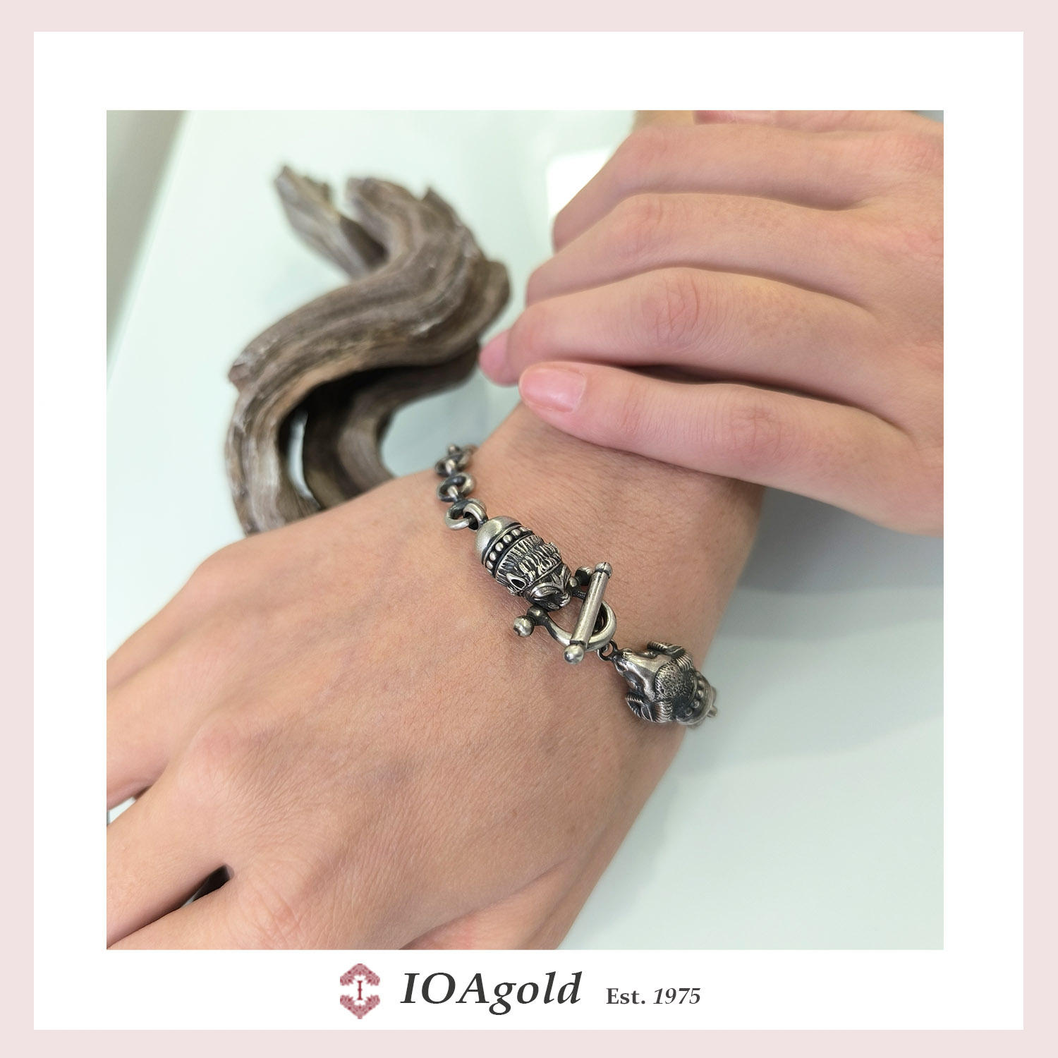 fa-bracelet Lion-Goat heads c