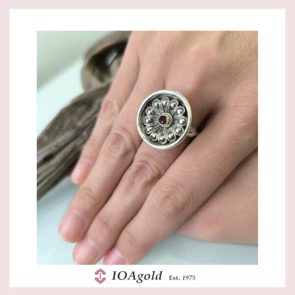 Ancient Greek silver ring-Rodakas