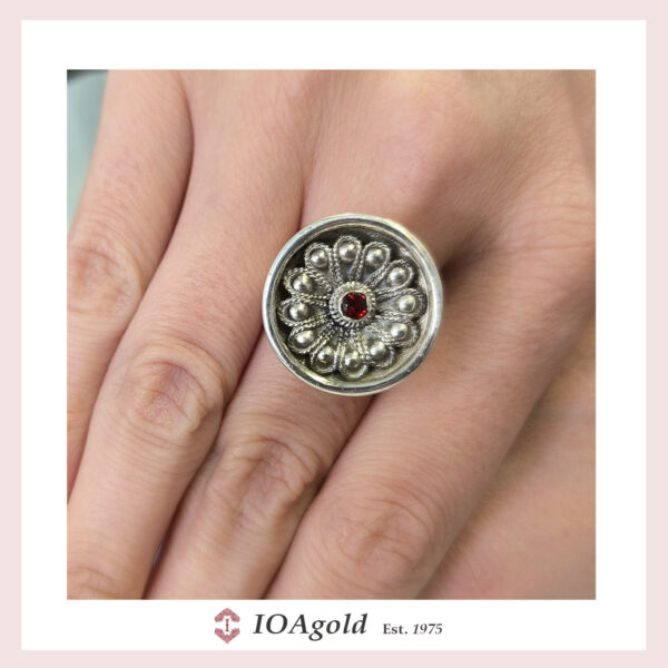 Ancient Greek silver ring-Rodakas