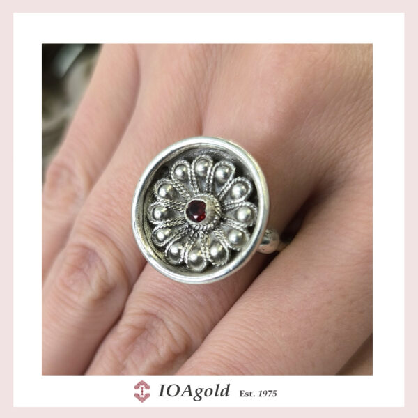 Ancient Greek silver ring-Rodakas