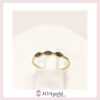 petit ring 3 parts -Black stones b