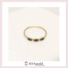 petit ring 3 parts -Black stones c