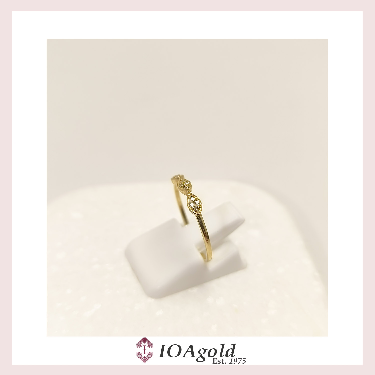 petit ring 3 parts -White stones a