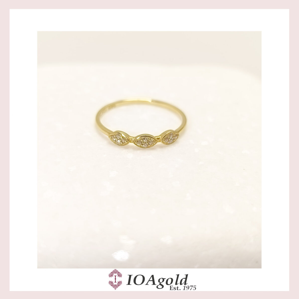 petit ring 3 parts -White stones d