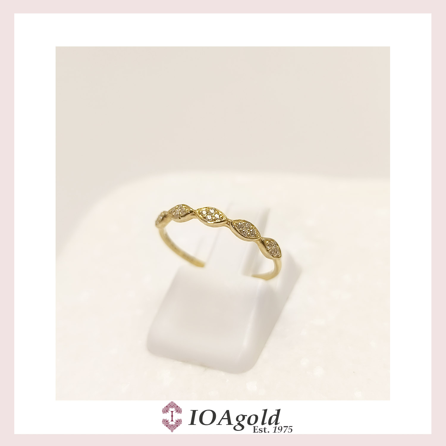 petit ring 5 parts -White stones a