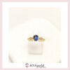 petit ring Blue oval + 2parts white