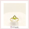 petit ring Peridot pear + 2 parts white c