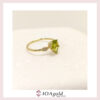 petit ring Peridot pear + 2 parts white e