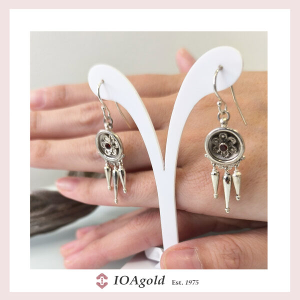 Ancient Greek silver earring-Rodakas