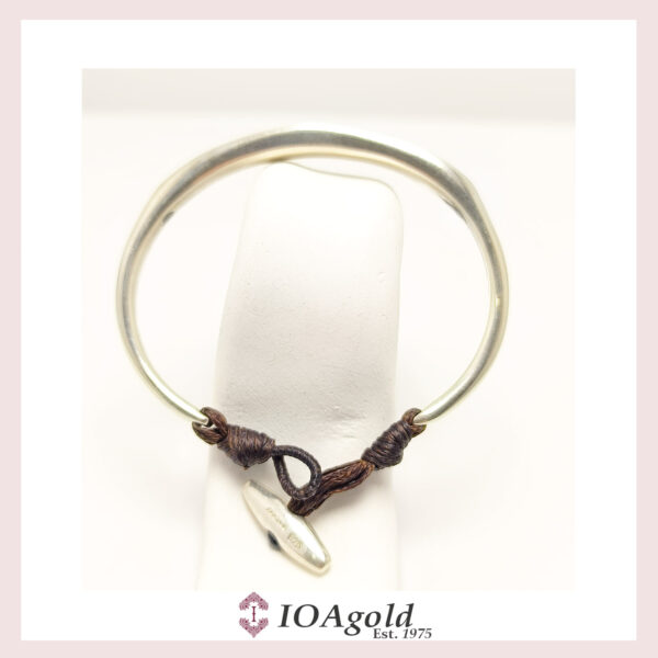 Silver 925 cuff with red stones