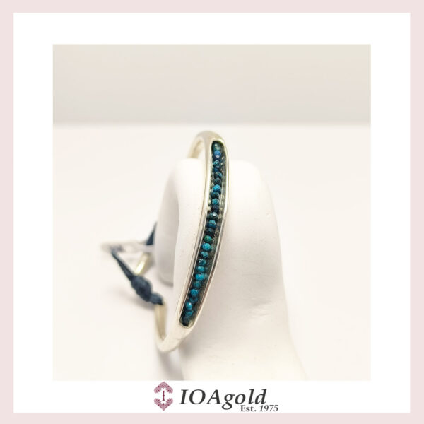 Silver 925 cuff with blue stones
