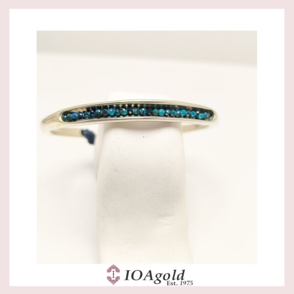 Silver 925 cuff with blue stones
