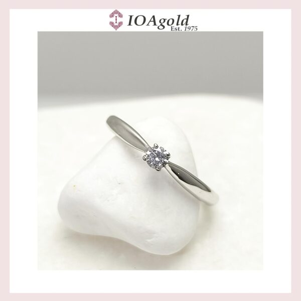 White gold 18κ proposal ring-M.R.DA-8