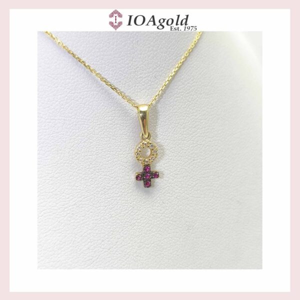 Female gender symbol pendant
