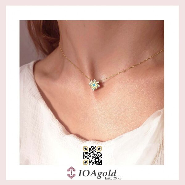 Gold 14k pendant – Psw1.turq chain attached