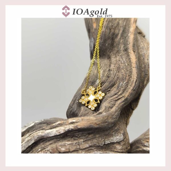 Gold 14k pendant – Psw2-white chain attached