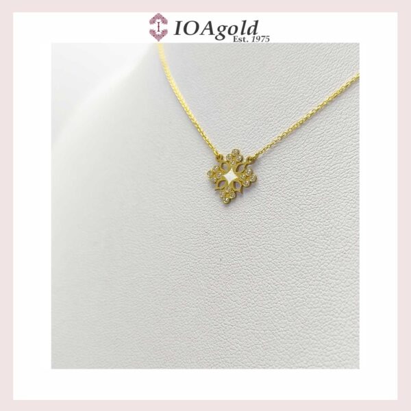 Gold 14k pendant – Psw2-white chain attached