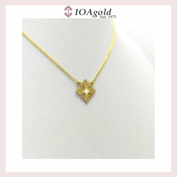 Gold 14k pendant – Psw2-white chain attached